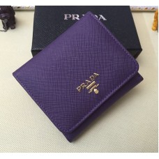 Prada 1M0176 Geldbörsen Saffiano Leder in Lila