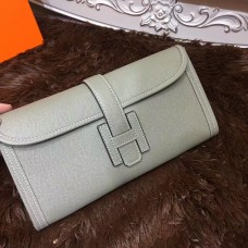 Hermes Epsom Leder Jige Clutch 29cm Grau