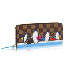 Louis Vuitton Clemence Geldbörse N64425 Damier Ebene Leinwand