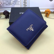 Prada Trifold Leder Geldbörse 1M0176 Blau