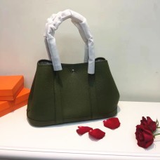 Hermes Garden Party Handtasche Klein 31cm Armeegrün