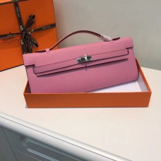 Hermes Kelly Cut 31cm Epsom Lederclutch Pink