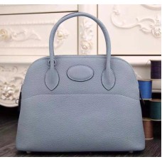 Hermes Bolide 31cm Togo Ledertasche Blau Lin