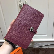 Hermes Dogon Geldbörse Togo Leder H001 Burgund