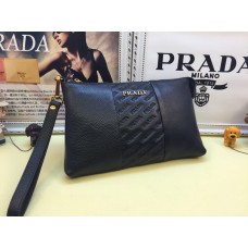 Prada Herren Ledertasche 3313 Schwarz