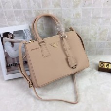 Prada Galleria Tasche 1801 Saffiano Leder 30cm Nude