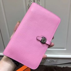 Hermes Dogon Geldbörse Togo Leder H001 Rosa