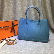 Hermes Garden Party Handtasche groß 36cm blau
