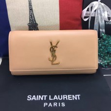 YSL Saint Laurent Clutch 27cm Glattleder Apricot