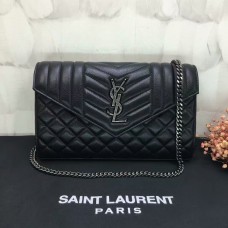 YSL Kette Umhängetasche 22,5 cm schwarz