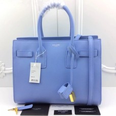 YSL Light Blue Downtown Tote Kuhledertaschen