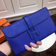 Hermes Jige Geldbörse Togo Leder Electric Blue