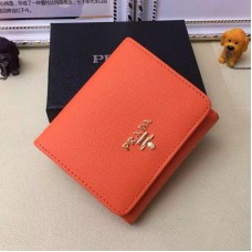 Prada 1M0176 Geldbörsen Saffiano Leder in Orange