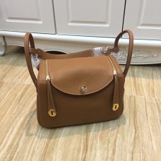 Hermes Lindy 30cm Handtasche Kamelgold