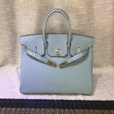 Hermes Birkin 30cm Togo Leder Handtaschen Blue Lin Gold