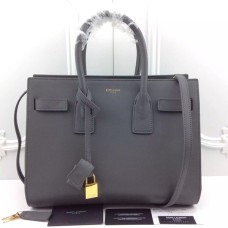 YSL Graue Downtown Tote Kuhledertaschen