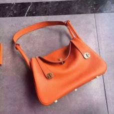 Hermes Lindy 30cm Handtasche Orange Gold