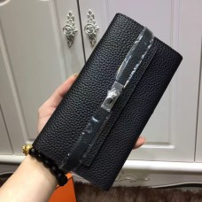Hermes Kelly Wallet Togo Leder Schwarz