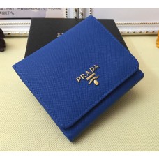 Prada 1M0176 Geldbörsen Saffiano Leder in Blau