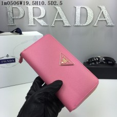 Prada Geldbörse Saffiano Leder 0506 Rosa