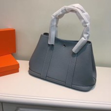 Hermes Garden Party Handtasche Klein 31cm Grau Blau