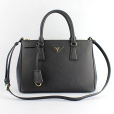 Prada Galleria Tasche 1801 Saffiano Leder 30cm Schwarz
