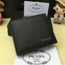 Prada Herren Ledergeldbörse 0334 Schwarz