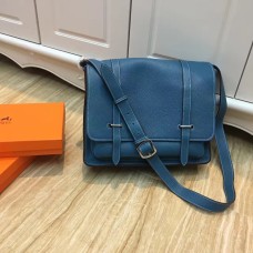 Hermes Steve Men Crossbody Ledertasche Blau