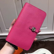 Hermes Dogon Geldbörse Togo Leder H001 Hot Pink