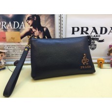 Prada Herren Ledertasche 3314 Schwarz