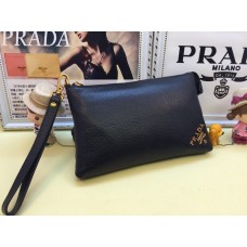 Prada Herren Ledertasche 3318 Schwarz