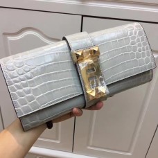 Hermes Medor Clutch 29cm Krokograu
