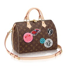Louis Vuitton M43231 Speedy Bandouliere 30 World Tour Tragetasche Monogram Canvas
