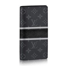 Louis Vuitton M64438 Brazza Geldbörse Monogram Eclipse Canvas