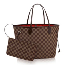 Louis Vuitton N41358 Neverfull MM Umhängetasche Damier Ebene Canvas