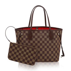 Louis Vuitton N41359 Neverfull PM Umhängetasche Damier Ebene Canvas