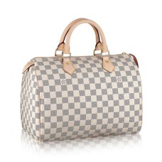 Louis Vuitton N41370 Speedy 30 Tote Bag Damier Azur Canvas