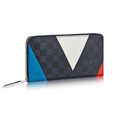 Louis Vuitton N41631 Zippy Organizer Damier Cobalt Canvas