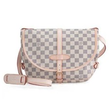 Louis Vuitton N48202 Saumur Umhängetasche Damier Azur Canvas